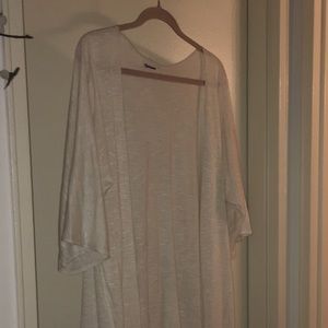Ivory Duster High-low XL Handcrafted
